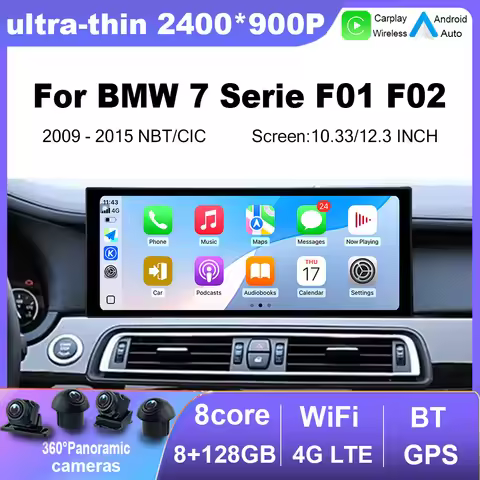 Android 15 DSP 4G WIFI Car Video Multimedia Player Carplay For BMW 7 SERIES F01 F02 2009 - 2018 HD S