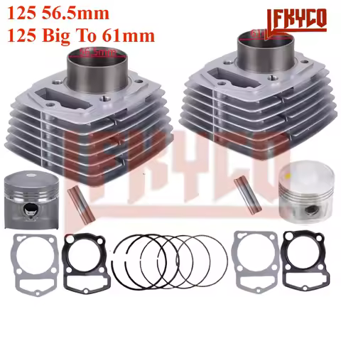 61mm Big Bore for Motorcycle Cylinder Piston Rings Kit for Honda CB125S CL125S XL125 SL125 CB CL XL 