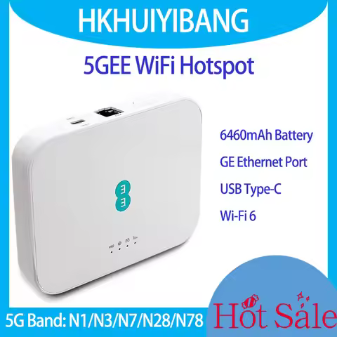Unlocked 5GEE WiFi Mobile Router 2.33Gbps Dual Band 2.4/5GHz Sim Card 5G 4G LTE 1.6Gbps Modem Portab