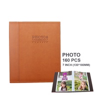 2023 5R 7 Inch Photo Album PP Interstitial Retro Creative Leather Photo Album 160 Photo Storage Albu