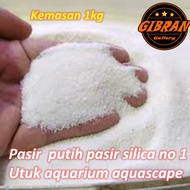 pasir putih aquascape aquarium pasir silica halus no.1 kmasan 1 kg
