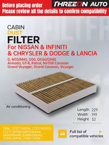 WESTGUARD MK2060 Cabin Filter For INFINITI EX FX G25 Q60(CV36 HV36) QX50(J50) QX70(S51) QX80(Y62) B7
