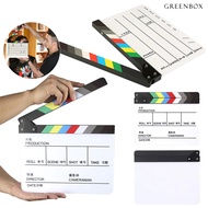 Greenbox Film Clapper Board Acrylic Dry Erase Slate Colorful Director Video Scene Clapboard Cut Prop