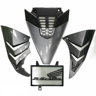 RS150 Set Package 3 in 1SIDE ENGINE COVER CARBON+Engine cover carbon+Radiator Cover Black