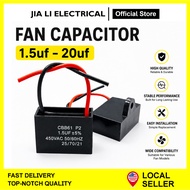 CBB61 Fan Capacitor 1.5uF–20uF | 450V / 500V | Full Copper Wire | High Temp Resistant