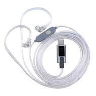 KZM2 Earphone Cable Type C 2 Microphones Silver Plateds Upgrades IEM Cables with EQ