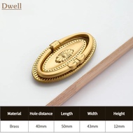 Brass Cabinet Handle European Wardrobe and Cabinet Shoe Cabinet Door Handle Retro Handle