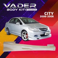 ชุดแต่งรถยนต์สเกิร์ต หน้า หลัง ข้าง รอบคัน Honda City ZX 2006-2008 ทรง Mugen (งานดิบ) ABS เข้ารูปติด