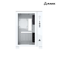 HAMRUS RAKK / ATX Dual Chambered Gaming Mid Tower Case White O Black For Desktop PC