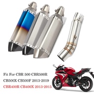 CBR400R CB400X Motorcycle Exhaust Middle Pipe Link Connect Stainless Steel Fit For HONDA CBR500 CBR