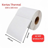 Thermal Receipt Sticker Label 100x150mm 100x150/ A6/ contains 300 pieces
