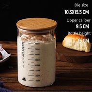 DP🔊🔥🔥🔥 300 600 900ml sourdough Starter Jar แก้วใสทนความร้อน sourdough ภาชนะเริ่มหมักอบอาหาร