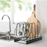 廚房多功能折疊鍋蓋架 砧板架 鍋蓋鍋架 碗盤架 收納架 廚房架