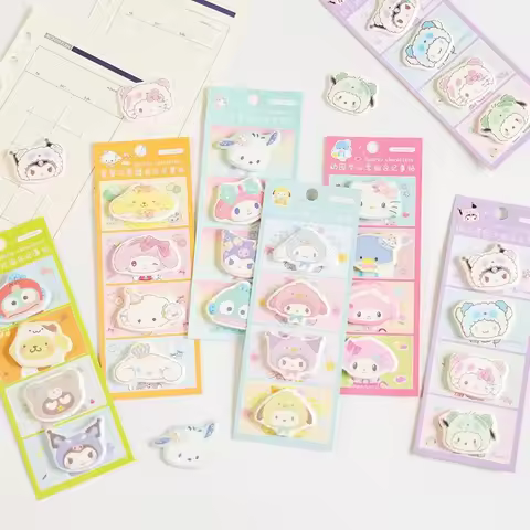36pcs/lot Sanrio Kuromi Melody Cinnamoroll Memo Pad Creative N Times Stationery Label Notepad Bookma