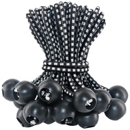 50Pcs Ball Bungee Cords with Elastic String Tarpaulin Flagpole Ties Baggage Belts Tent Ties Camping 