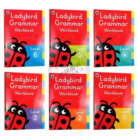 English Grammar Workbook 1-6 English Original Ladybug Grammar Workbook Children's Educational Books