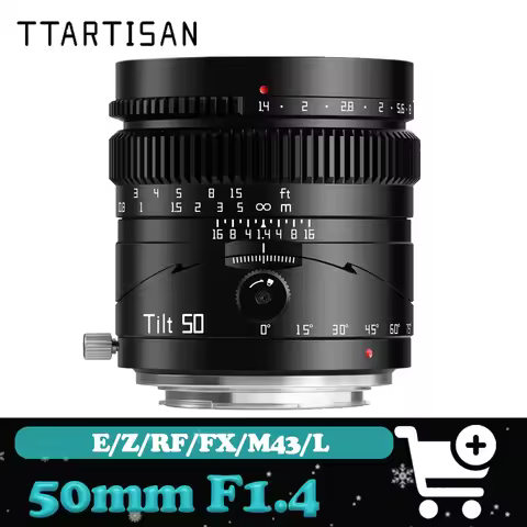 TTArtisan 50mm F1.4 Full FrameTilt Lens Large Aperture Portrait Lens Compatible with Sony A7S Sigma 