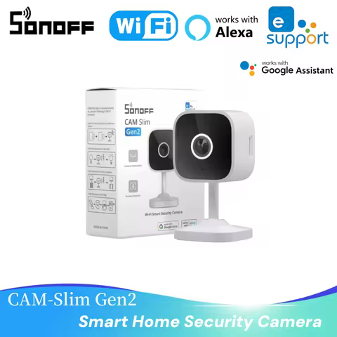 SONOFF CAM Slim Gen2 1080P HD WiFi Smart Home Security Camera Motion Detection With Night Vision Wor