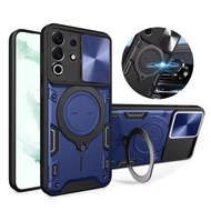 Shockproof Magnetic Holder Casing For Tecno Camon 30 S Pro 30S 4G 5G 2024 phone Cover For TecnoCamon