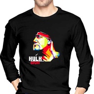 Hulk Hogan Hulkamania Wrestling Long Sleeve T-Shirt Casual 100% Cotton Combed 30s