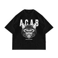 Fakelab Ts Oversize Cat Mask Black Black Tshirt/ ACAB T-Shirt/