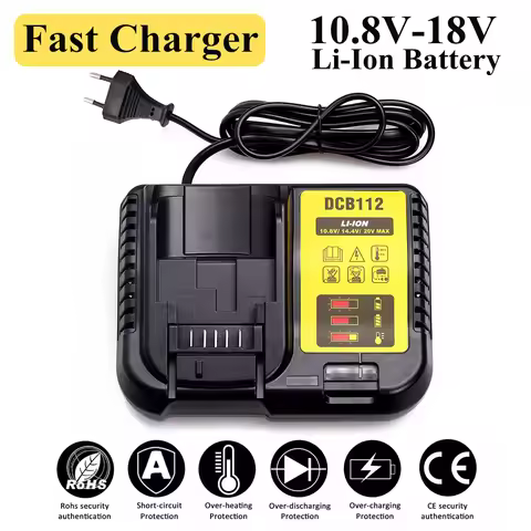 DCB112 Li-Ion Battery Charger For Dewalt 10.8V 12V 14.4V 18V 20V DCB200 DCB101 DCB115 DCB107 DCB105 