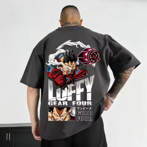 Unisex One Piece Luffy Gear 4 Anime T Shirt Men Women Short Sleeve Graphic Tee Summer Streetwear Cas