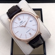 Iwc (IWC) Men's Watch Botao Fino Series Automatic Mechanical Watch Men's Watch Calendar Display Fashion Casual [40 Silver White Dial Gold Needle] IW356521