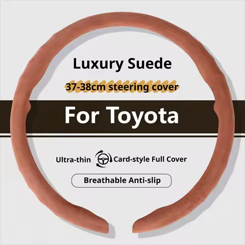 Ultra Thin Suede Steering Cover For Toyota Rav4 Camry Corolla Cross Hilux Prado C-Hr Yaris Cross Bz4