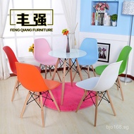Small Table9C Glass Combination Negotiation Table Coffee Table Solid Wood Table Round Dining Table C