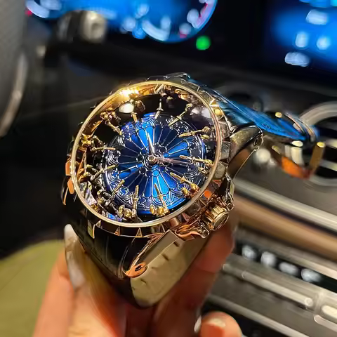 Luxurious and Elegant Men's Watch, Twelve Knights of the Round Table Watch, Wormhole Concept Non-Mec