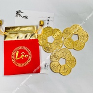 [lucky] Combo of 3 feng shui 5-petal apricot flower coins