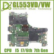 RQ+KEFU GL553VW For ASUS  FX53VW ZX53V ZX53VW GL553VW Laptop Motherboard GL553VD Mainboard I5-I7-6th