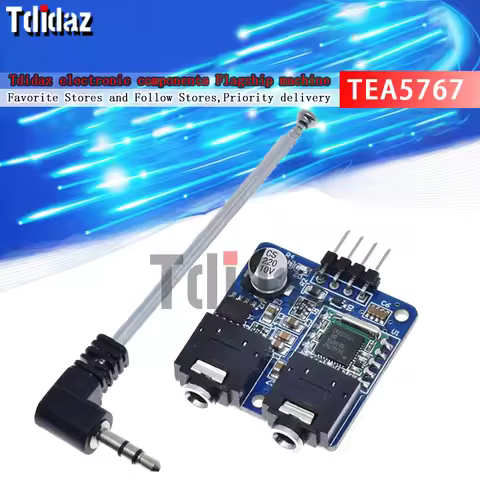 TEA5767 FM Radio Module TEA5767 FM Stereo Radio Module For Arduino 76-108MHZ With Free Antenna Rever