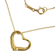 สร้อยคอรูปหัวใจเปิดรุ่น Elsa Peretti ขนาดเล็ก จาก TIFFANY&Co./Tiffany ทองคำ 18YG น้ำหนัก 3.1 กรัม คว