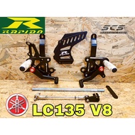 Single Footrest / Front Racing Footrest RAPIDO Yamaha LC135 V8 LC 135 LCV8 Sprocket Cover Accessorie