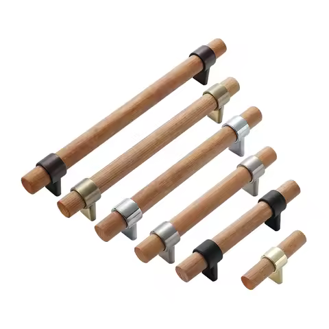 Wooden Door Handle Furniture Drawer Pull Door Cabinet Knob for Knobs and Handles Drawers 128mm 96mm 