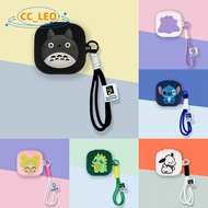 for Shokz OpenFit Air T511 Case Silicone Soft Case Cute Pochacco Totoro Cartoon Lanyard Suitable for