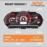 Faceplate Overlay Panel Speedometer Meter Cluster Custom Hyundai Accent