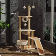 6 Tier Cat Tree House Premium Sisal Space Capsule Soft Cat Playground Clubhouse Unassembled