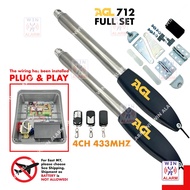AGL 712 ( 4CH 433MHZ M5)(FULL SET )  HEAVY DUTY AUTO GATE SWING AND FOLDING ARM AUTOGATE  SYSTEM AGT
