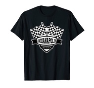 Indianapolis Indiana Racing Checkered Flag T-Shirt