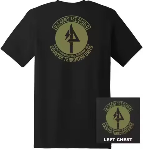 US Army Delta Force 1st Special Forces Operational Detachment T-Shirt 100% Cotton O-Neck Summer Shor
