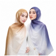 SCARF'D 2-Tone Ombre Premium Shimmer Glossy Shawl