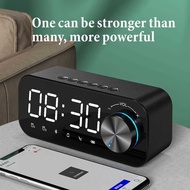 1PC Multifunction Mirror Alarm Clock Bluetooth Speaker With LED Mirror Wireless Subwoofer Music Player Table Clock