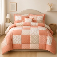 CADAR MATERIAL COTTON SAIZ QUEEN 7 IN 1 WITH COMFORTER ENGLISH CADAR SET
