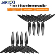 7040 7-Inch 3-Blade Propeller for Racing Drone, Long Range, 2 Pairs, Fiberglass Nylon, Black, OPP Ba
