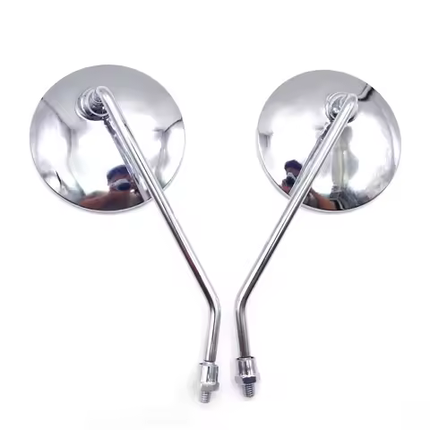 Universal 8 10mm motorcycle Rearview mirrors Scooter chrome round Side mirror For suzuki gn 125 yama