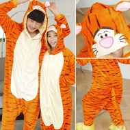 Korea Adult Unisex Animal Pajama Pyjamas Costume Sleepwear Winter Fleece Tiger Cosplay COD