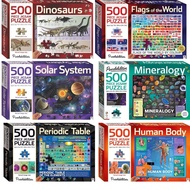 500 Piece Jigsaw Puzzle : Solar System/Dinosaurs/Flags of the World/Mineralogy/Periodic Table/Human 
